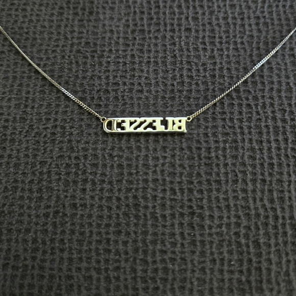 Mia Sarine Gold💛 Stationary "BLESSED"😇 Necklace - NIB - Picture 8 of 11